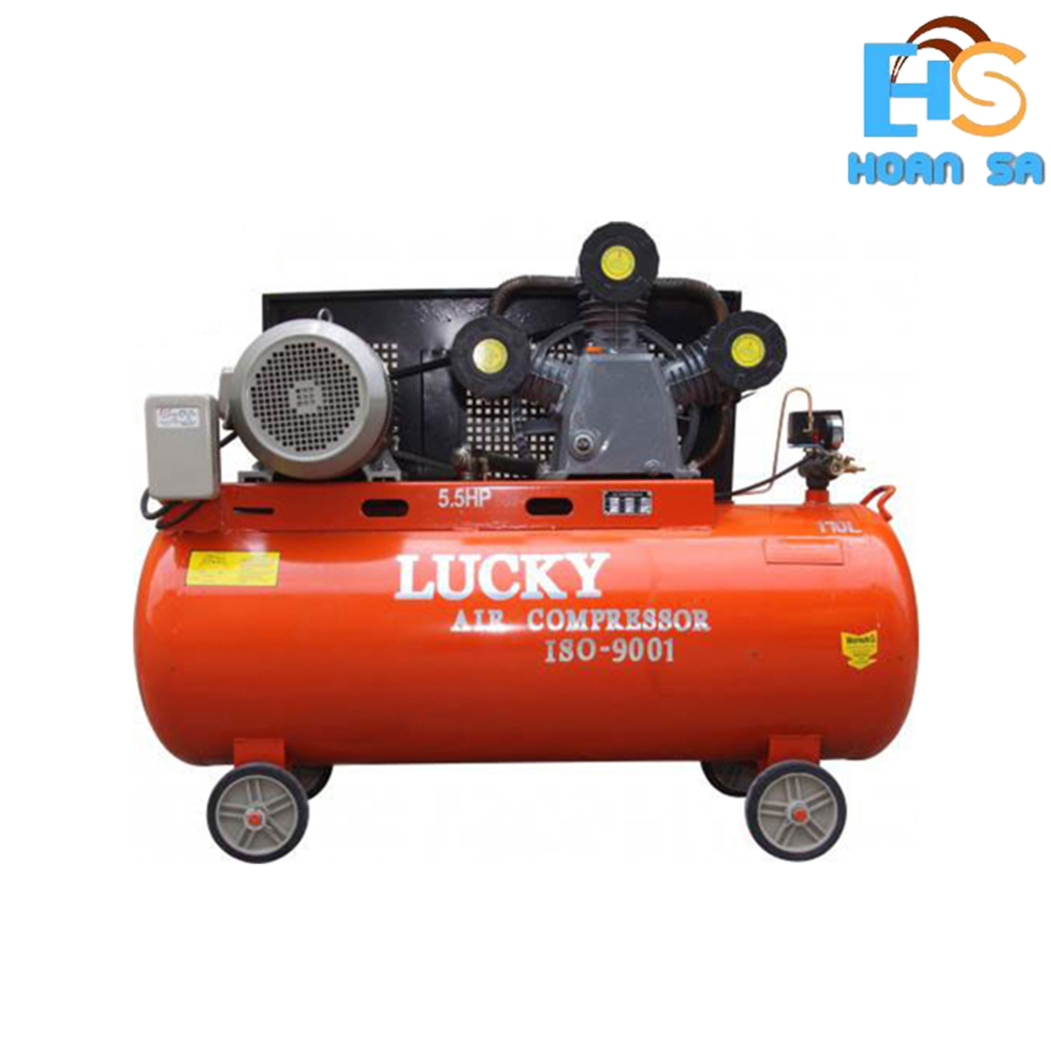 Máy nén khí Lucky 5.5HP 170 lít điện 380V 600 lít/phút