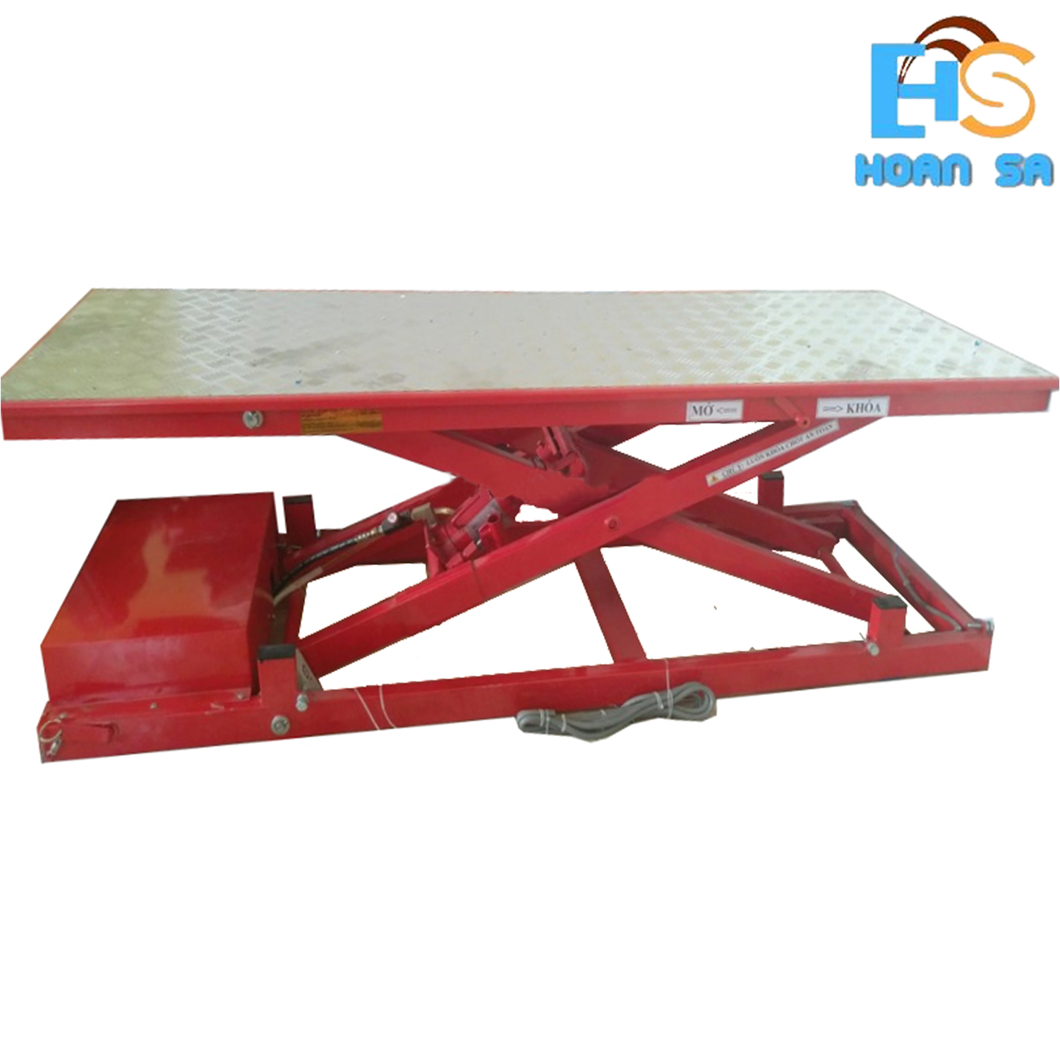 Bàn nâng xe máy Honda G250 mặt bàn dài 1800 mm sức nâng 250 kg
