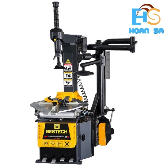 Máy ra vào lốp gật gù BESTECH 326F có tay hỗ trợ tỳ đè